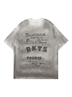 Thesupermade American Retro Letter Print T-shirt