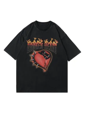 Thesupermade High Street Heart-print Dark T-shirt