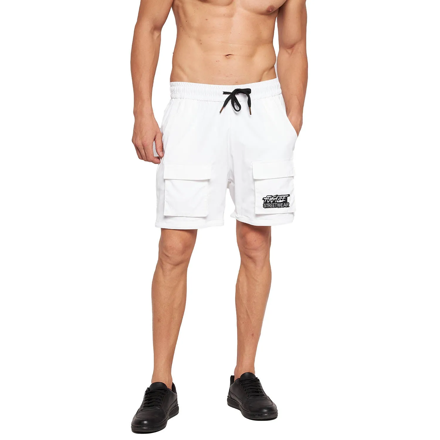 White Ninja Detachable Jogger Shorts